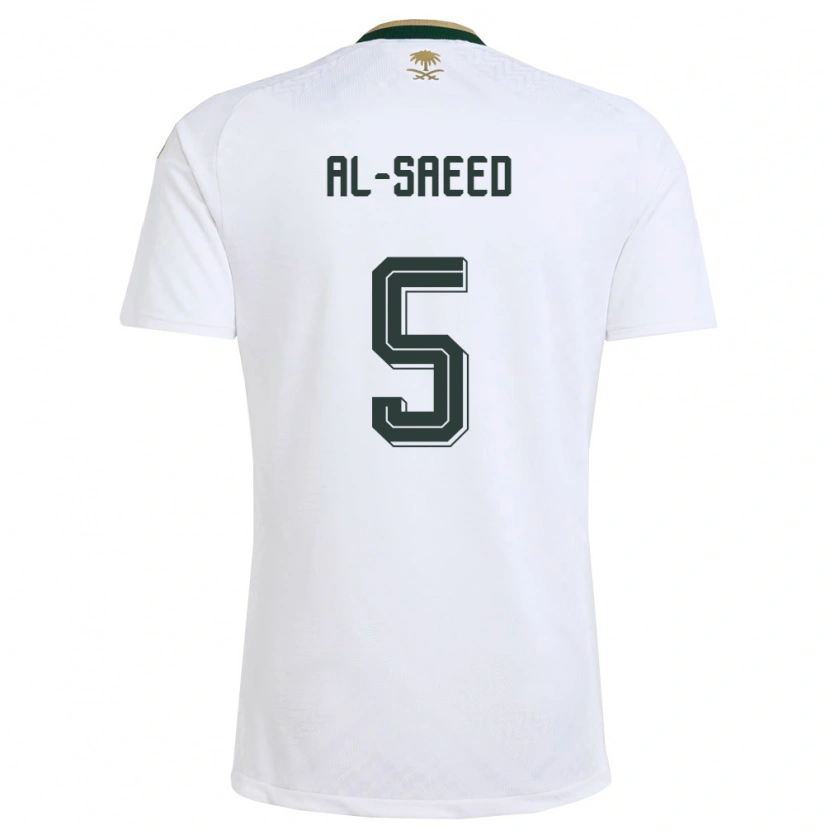 Danxen Women Saudi Arabia Turki Al-Saeed #5 White Green Gold Away Jersey 26-28 T-Shirt