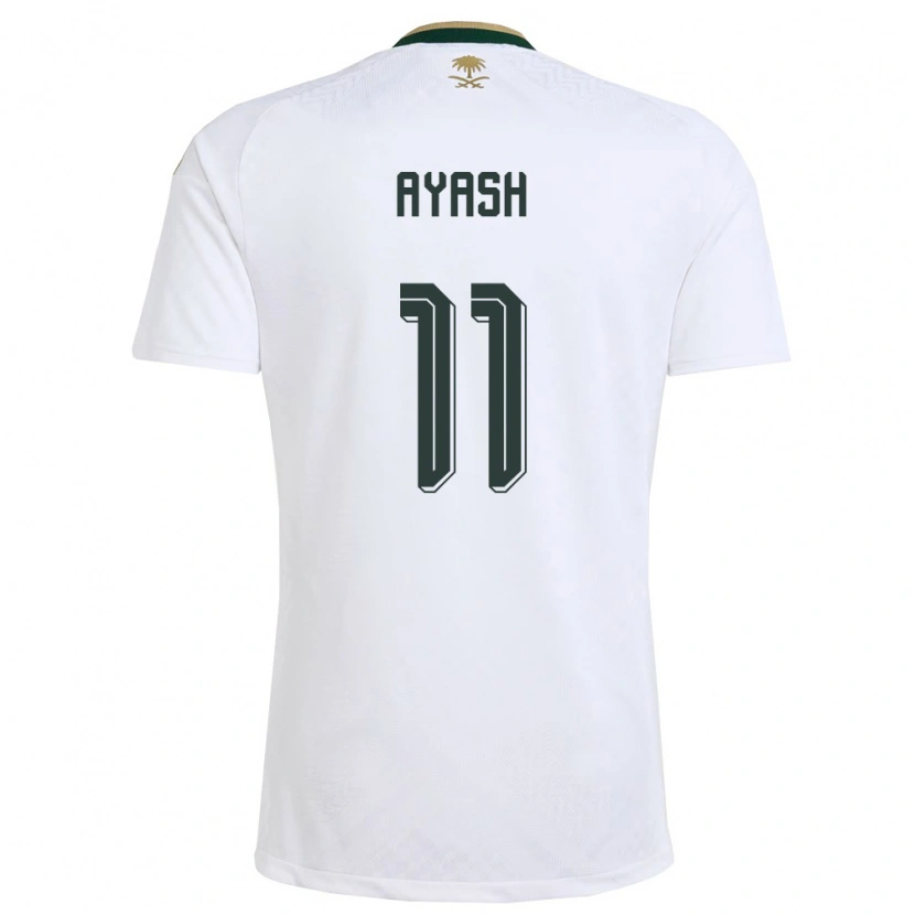 Danxen Women Saudi Arabia Ziyad Ayash #11 White Green Gold Away Jersey 26-28 T-Shirt