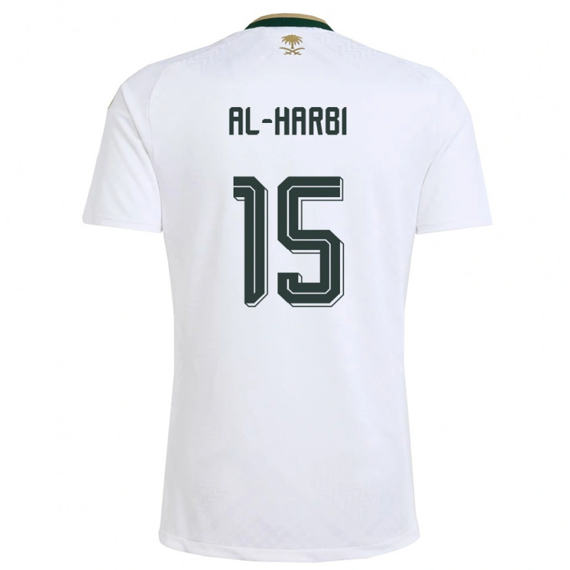 Danxen Women Saudi Arabia Mashael Al Harbi #15 White Green Gold Away Jersey 26-28 T-Shirt