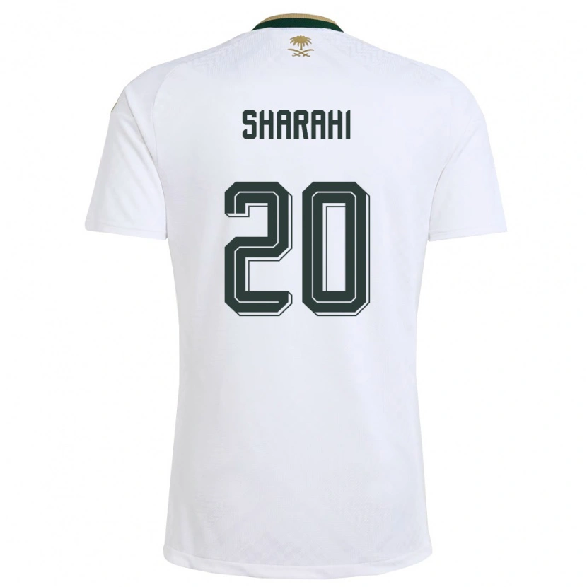 Danxen Women Saudi Arabia Anwar Sharahi #20 White Green Gold Away Jersey 26-28 T-Shirt