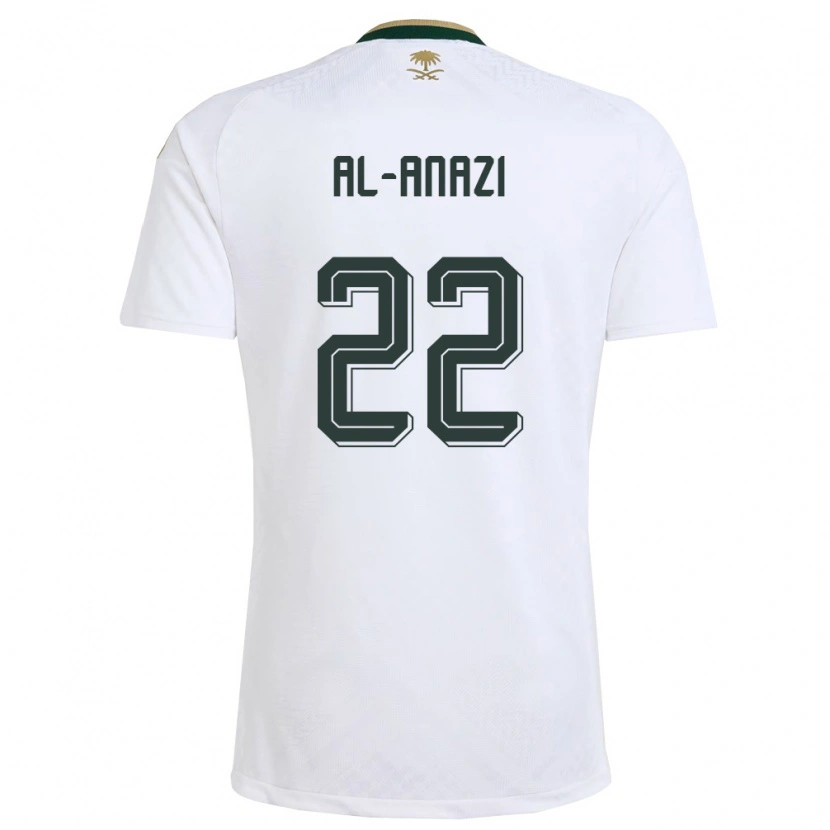 Danxen Women Saudi Arabia Lama Al Anazi #22 White Green Gold Away Jersey 26-28 T-Shirt
