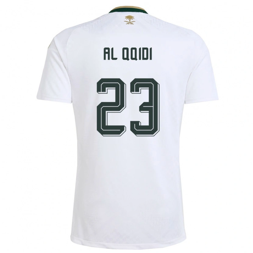 Danxen Women Saudi Arabia Nawaf Al Qqidi #23 White Green Gold Away Jersey 26-28 T-Shirt