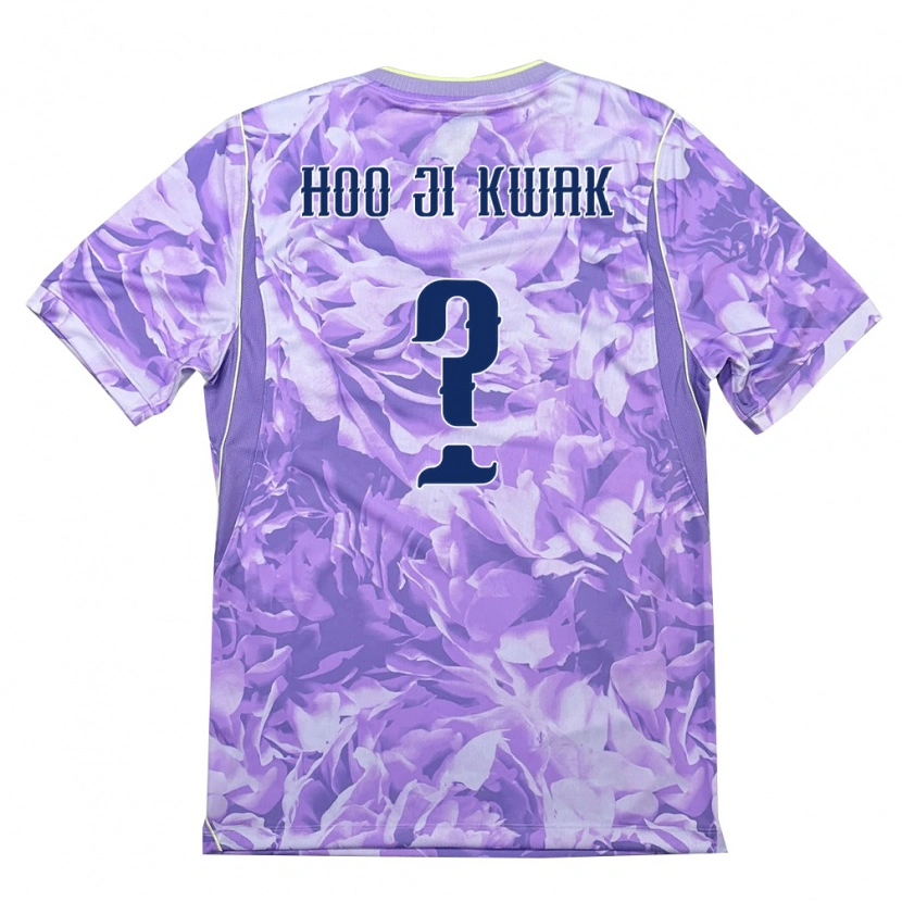 Danxen Women South Korea Ji-Hoo Kwak #0 Purple Green Away Jersey 26-28 T-Shirt