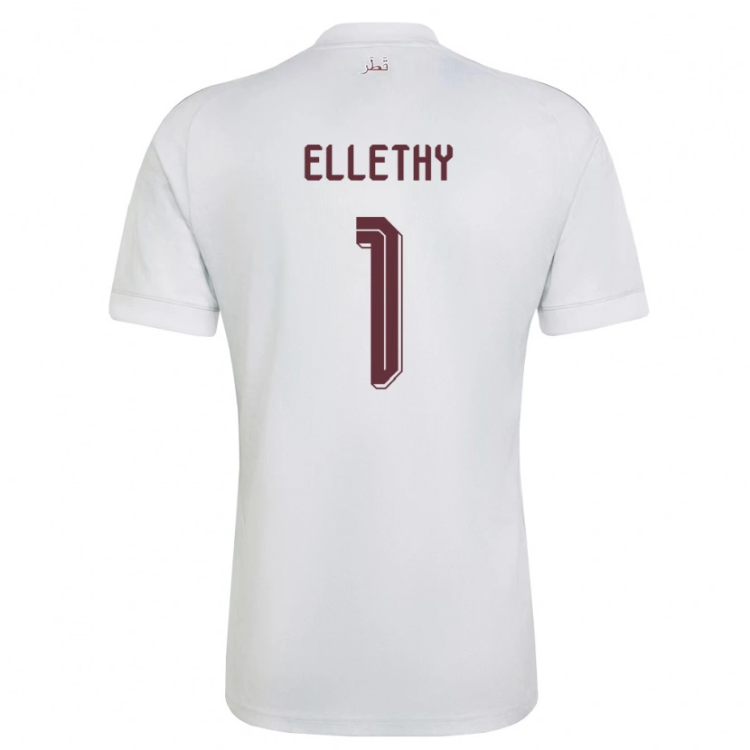 Danxen Women Qatar Shehab Ellethy #1 White Burgundy Away Jersey 26-28 T-Shirt