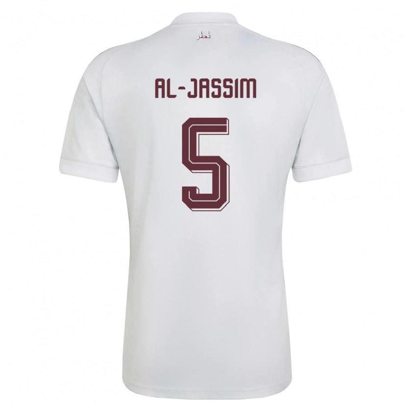 Danxen Women Qatar Dana Al Jassim #5 White Burgundy Away Jersey 26-28 T-Shirt