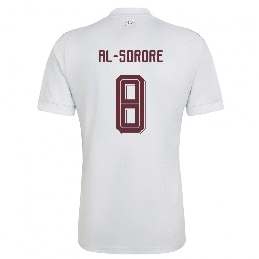 Danxen Women Qatar Asma Al Sorore #8 White Burgundy Away Jersey 26-28 T-Shirt