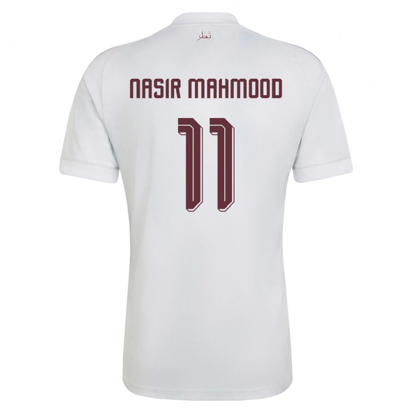Danxen Women Qatar Ahmad Nasir Mahmood #11 White Burgundy Away Jersey 26-28 T-Shirt