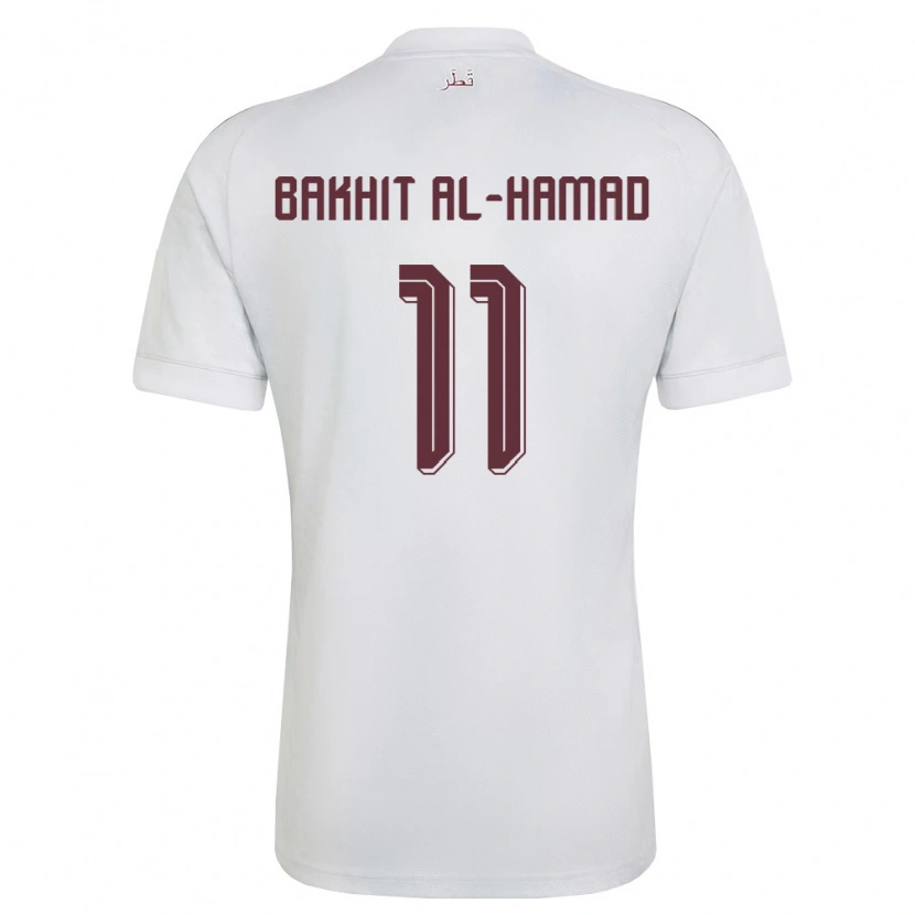 Danxen Women Qatar Faisal Bakhit Al-Hamad #11 White Burgundy Away Jersey 26-28 T-Shirt