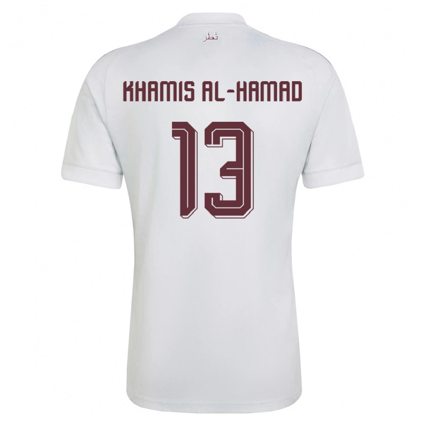 Danxen Women Qatar Saoud Al-Hamad #13 White Burgundy Away Jersey 26-28 T-Shirt