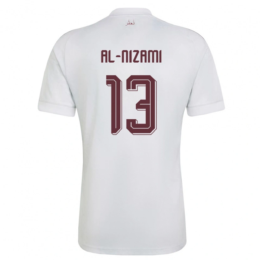 Danxen Women Qatar Yousef Mohammad Al-Nizami #13 White Burgundy Away Jersey 26-28 T-Shirt