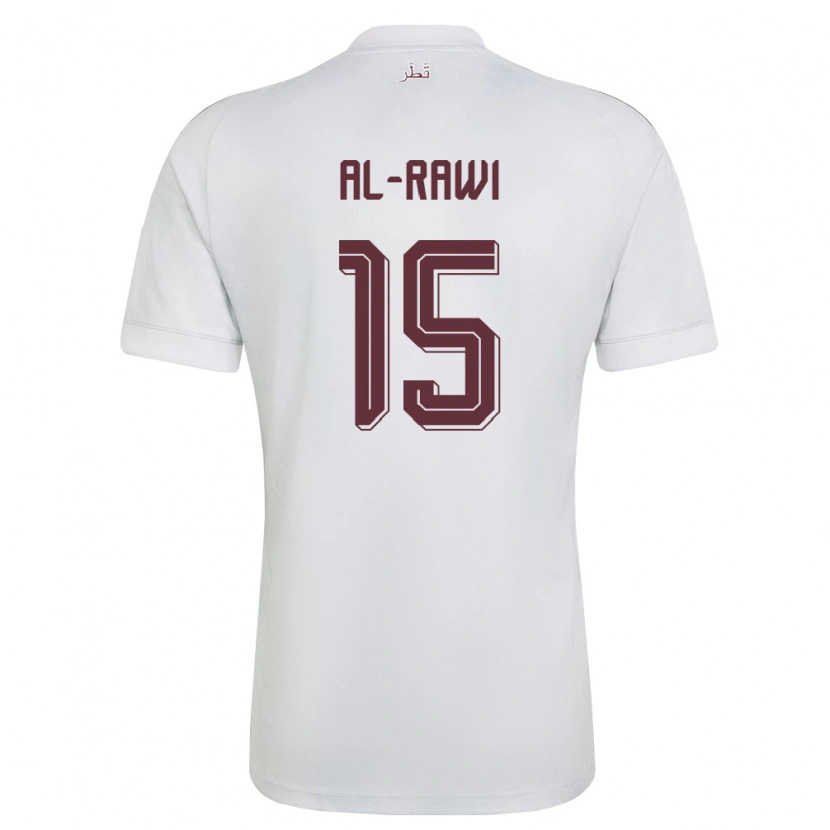 Danxen Women Qatar Bassam Al Rawi #15 White Burgundy Away Jersey 26-28 T-Shirt