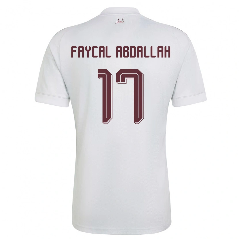 Danxen Women Qatar Jude Faycal Abdallah #17 White Burgundy Away Jersey 26-28 T-Shirt