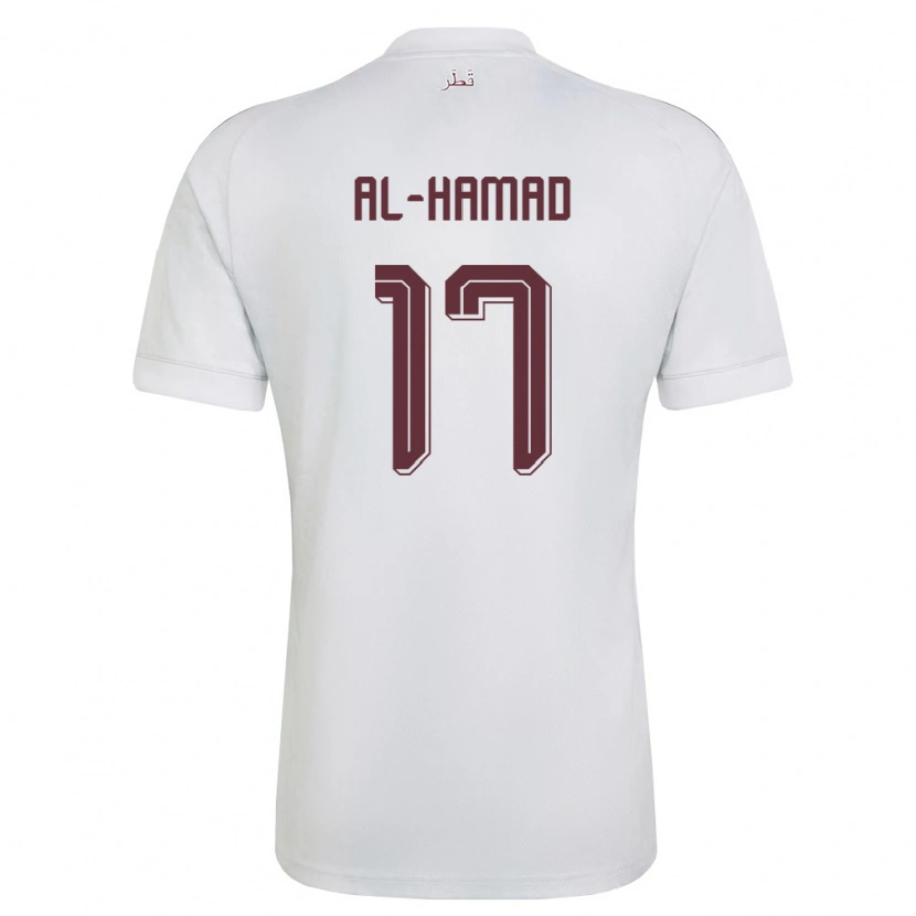 Danxen Women Qatar Jassem Al-Hamad #17 White Burgundy Away Jersey 26-28 T-Shirt