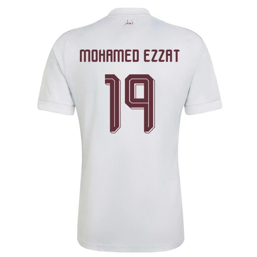 Danxen Women Qatar Amr Mohamed Ezzat #19 White Burgundy Away Jersey 26-28 T-Shirt