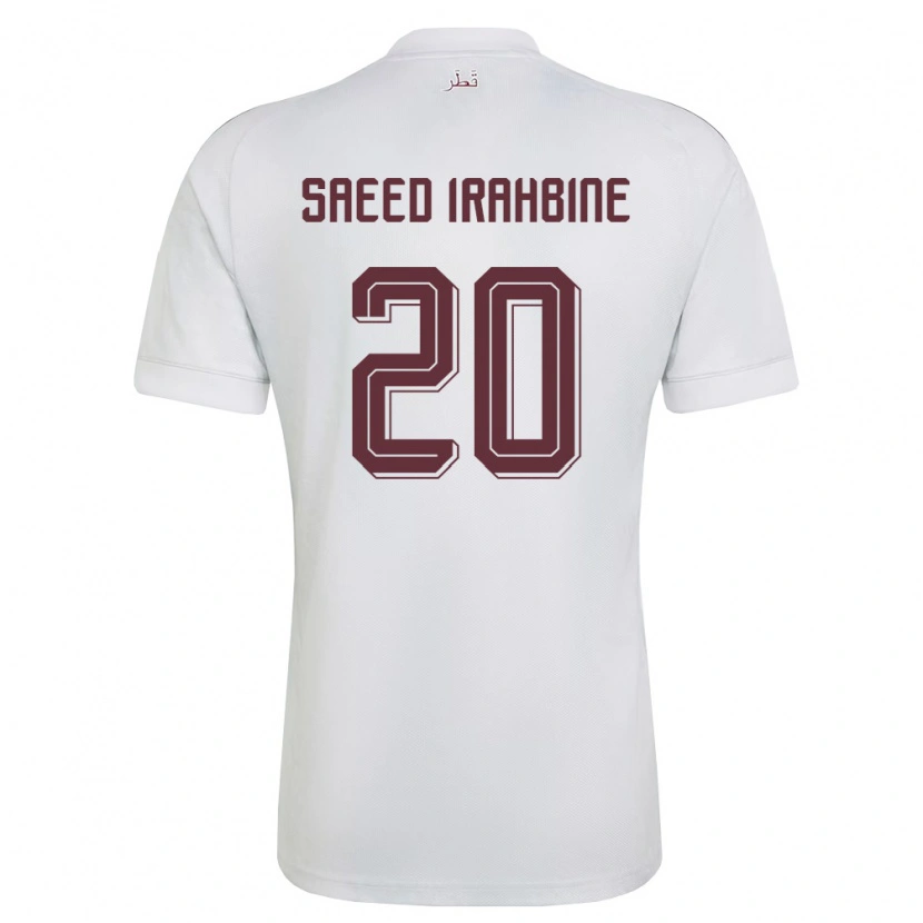 Danxen Women Qatar Faissal Irahbine #20 White Burgundy Away Jersey 26-28 T-Shirt