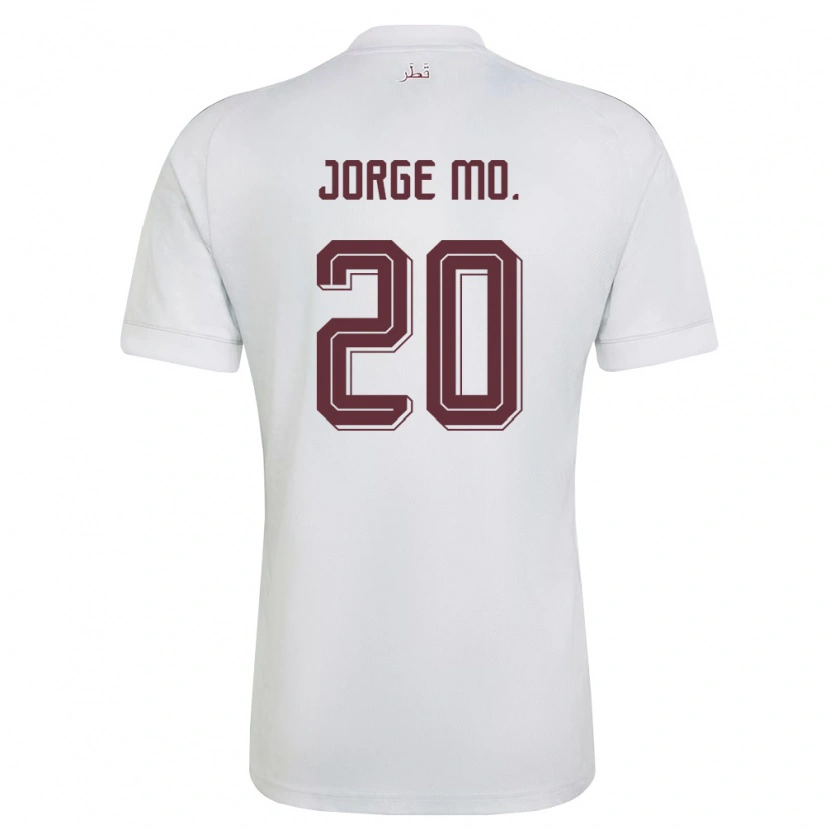 Danxen Women Qatar Jorge Diego Jordan Mo. #20 White Burgundy Away Jersey 26-28 T-Shirt