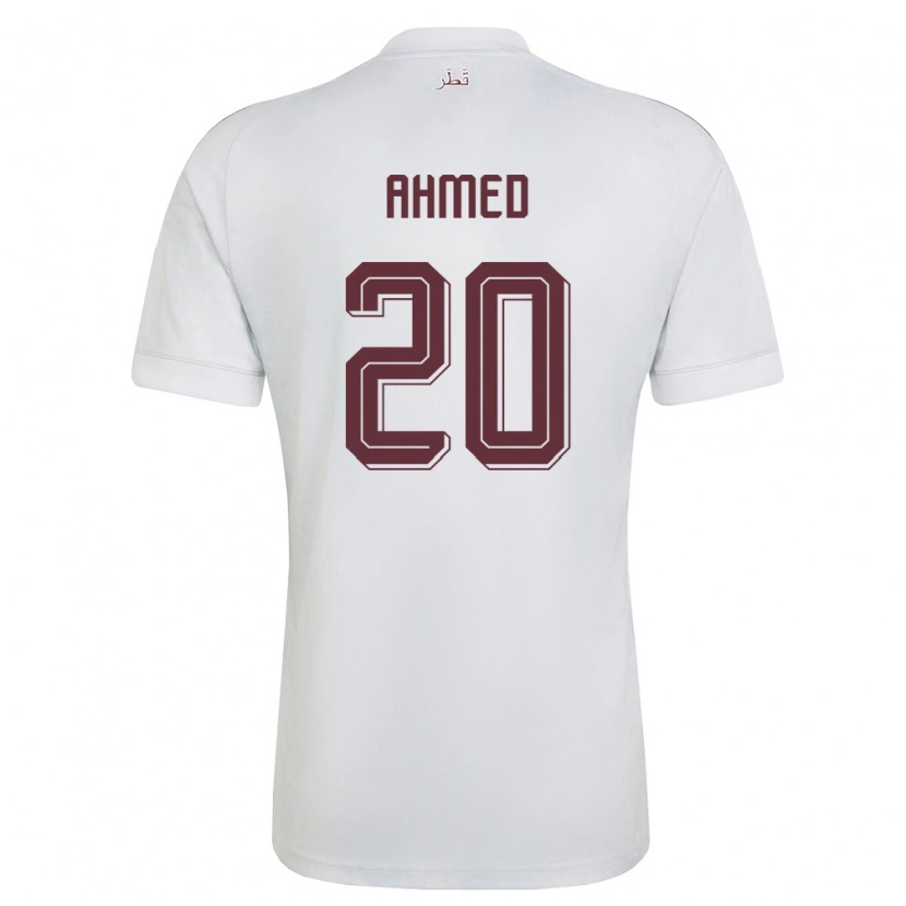 Danxen Women Qatar Ahmed Fadel Hasaba #20 White Burgundy Away Jersey 26-28 T-Shirt