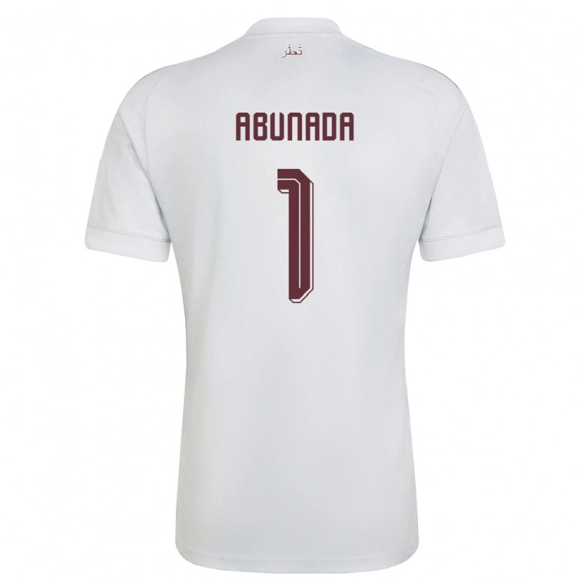 Danxen Women Qatar Mahmoud Abunada #1 White Burgundy Away Jersey 26-28 T-Shirt
