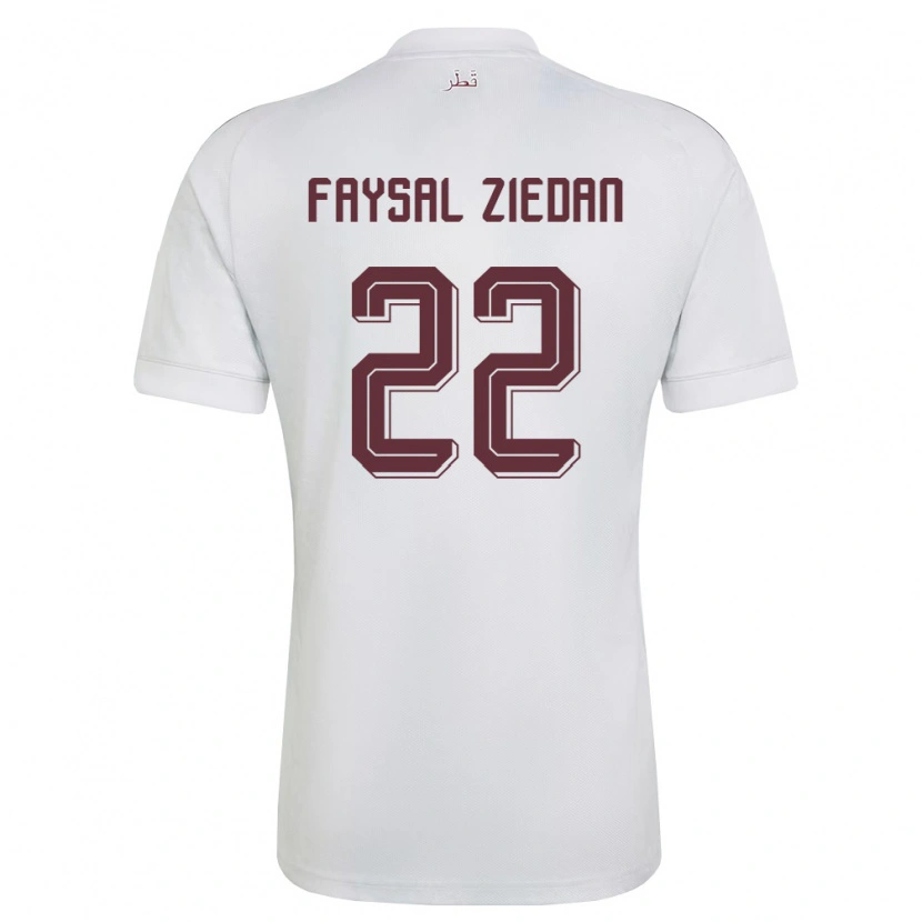 Danxen Women Qatar Chris Faysal Ziedan #22 White Burgundy Away Jersey 26-28 T-Shirt