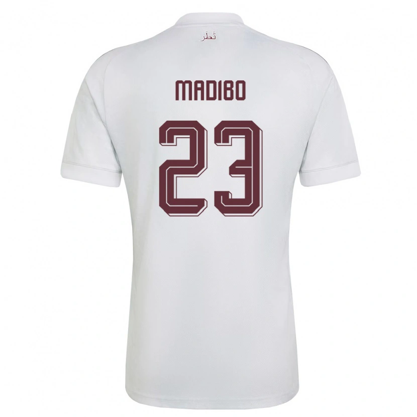 Danxen Women Qatar Assim Madibo #23 White Burgundy Away Jersey 26-28 T-Shirt