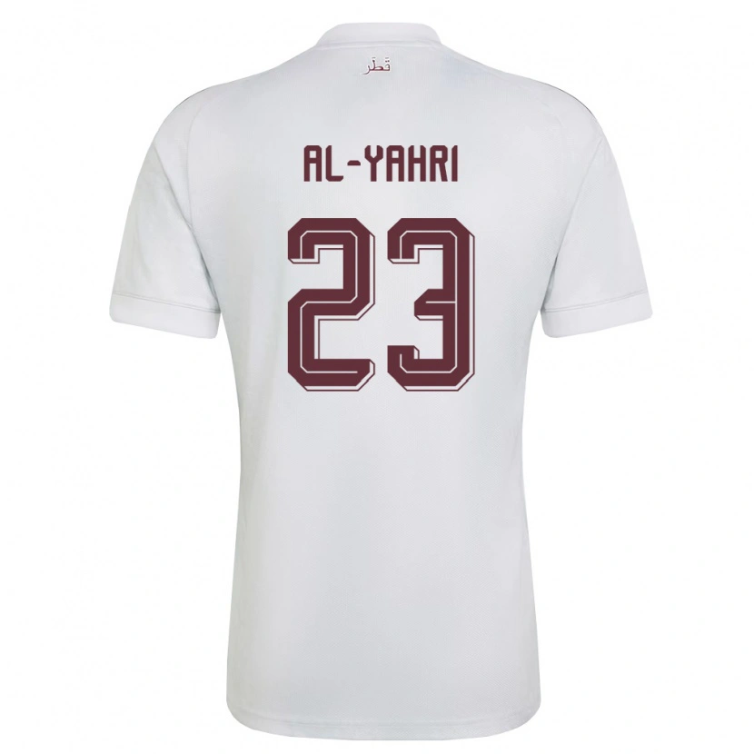 Danxen Women Qatar Nawaf Al-Yahri #23 White Burgundy Away Jersey 26-28 T-Shirt