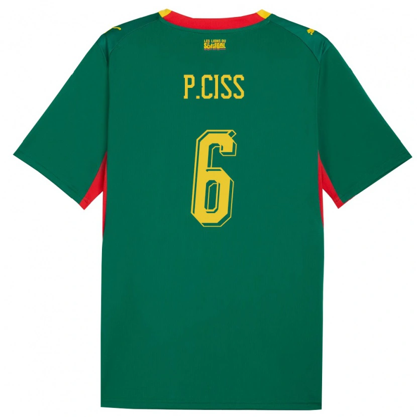 Danxen Women Senegal Pathé Ciss #6 Green Yellow Red Away Jersey 26-28 T-Shirt