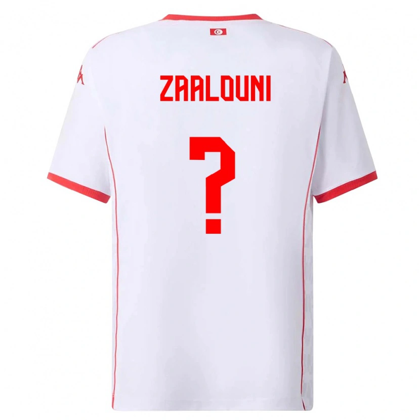 Danxen Women Tunisia Ghaith Zaalouni #0 White Red Away Jersey 26-28 T-Shirt
