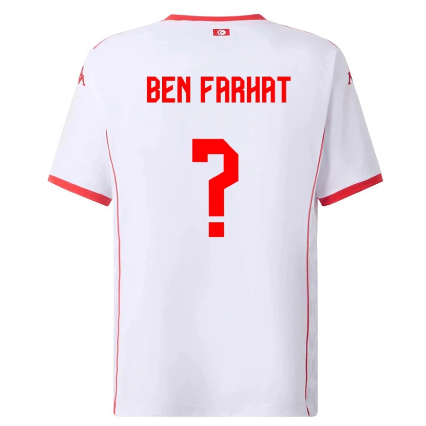 Danxen Women Tunisia Louey Ben Farhat #0 White Red Away Jersey 26-28 T-Shirt
