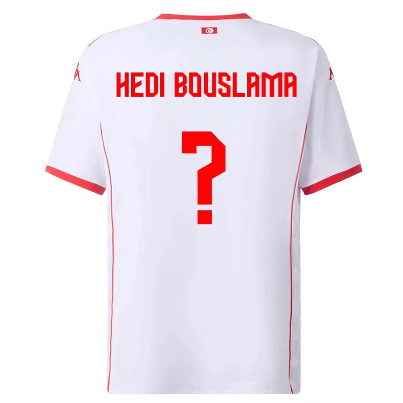 Danxen Women Tunisia Mohamed Hedi Bouslama #0 White Red Away Jersey 26-28 T-Shirt