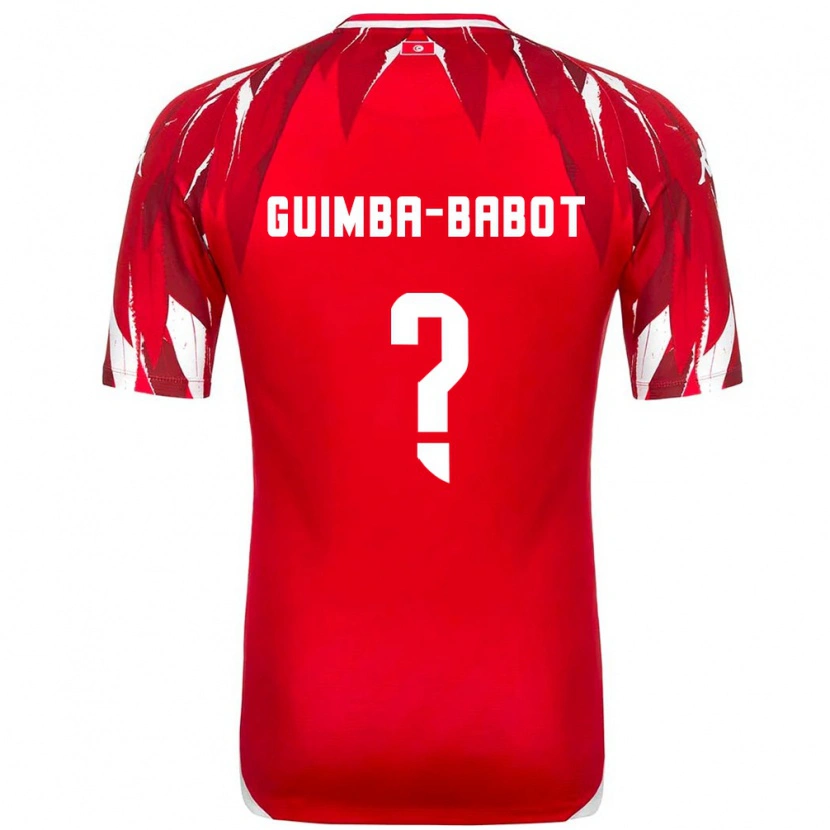 Danxen Women Tunisia Khays Guimba-Babot #0 Red White Away Jersey 26-28 T-Shirt