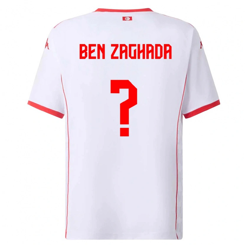 Danxen Women Tunisia Mohamed Amine Ben Zaghada #0 White Red Away Jersey 26-28 T-Shirt