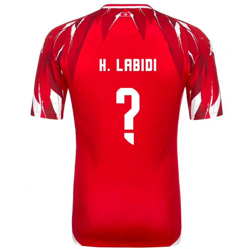 Danxen Women Tunisia Hamdi Labidi #0 Red White Away Jersey 26-28 T-Shirt