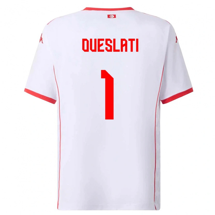 Danxen Women Tunisia Youssef Oueslati #1 White Red Away Jersey 26-28 T-Shirt