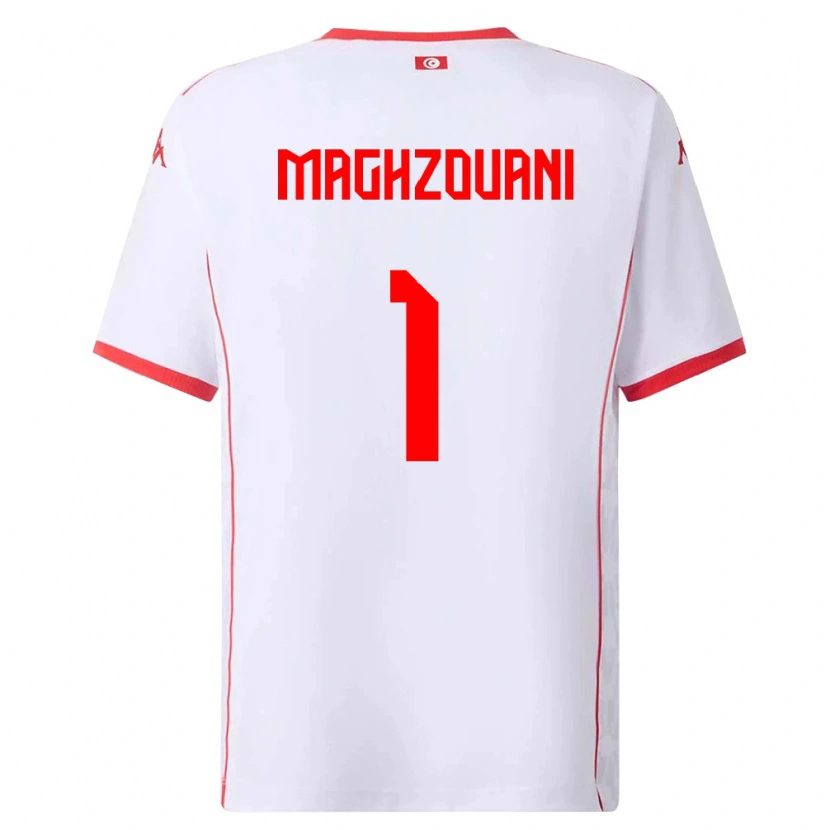 Danxen Women Tunisia Wassim Maghzouani #1 White Red Away Jersey 26-28 T-Shirt