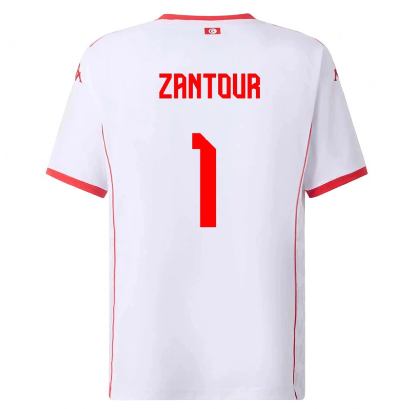 Danxen Women Tunisia Ishak Zantour #1 White Red Away Jersey 26-28 T-Shirt