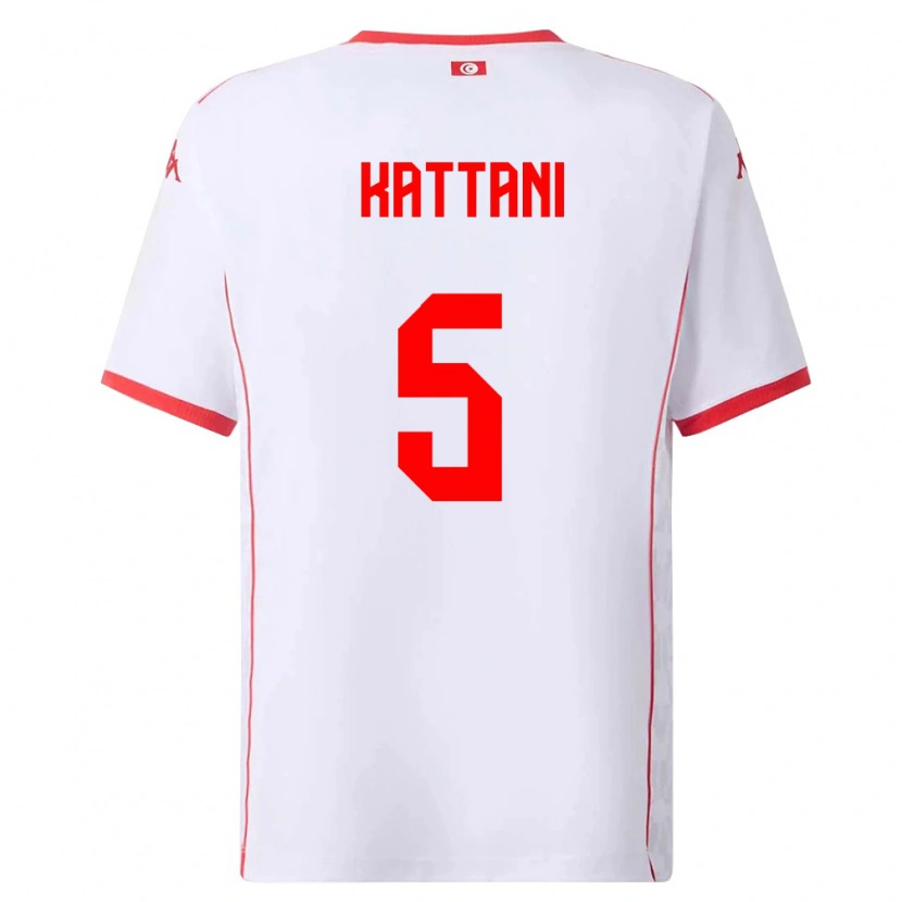 Danxen Women Tunisia Ayoub Kattani #5 White Red Away Jersey 26-28 T-Shirt