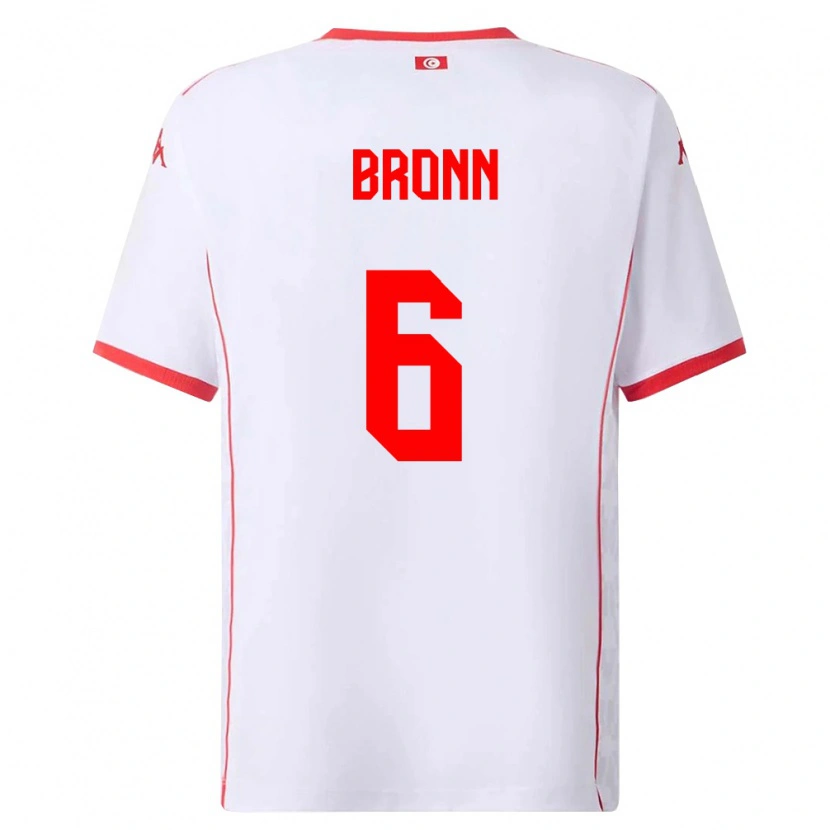 Danxen Women Tunisia Dylan Bronn #6 White Red Away Jersey 26-28 T-Shirt