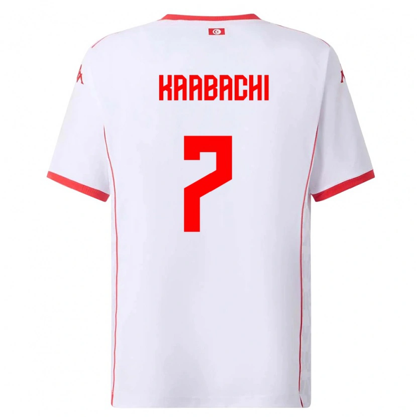 Danxen Women Tunisia Ella Kaabachi #7 White Red Away Jersey 26-28 T-Shirt