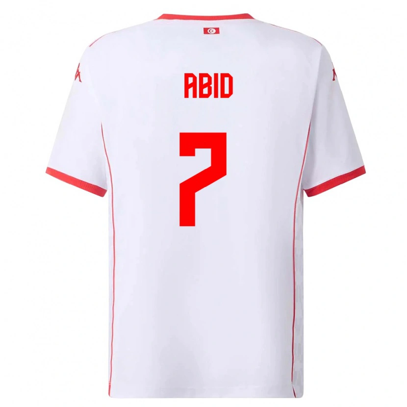 Danxen Women Tunisia Aziz Abid #7 White Red Away Jersey 26-28 T-Shirt