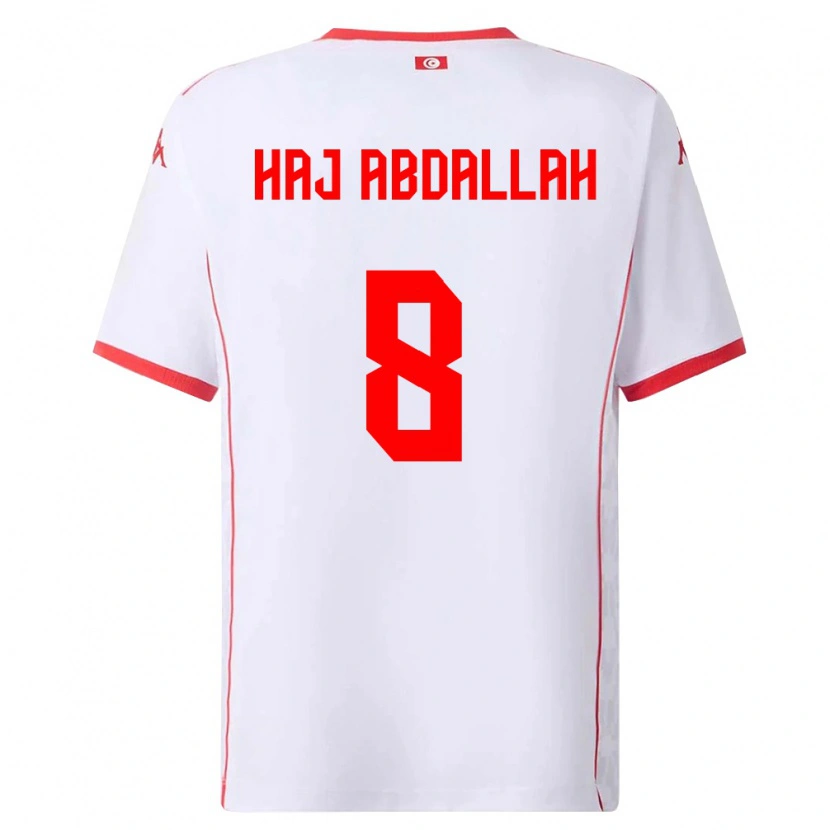 Danxen Women Tunisia Saïfedin Haj Abdallah #8 White Red Away Jersey 26-28 T-Shirt