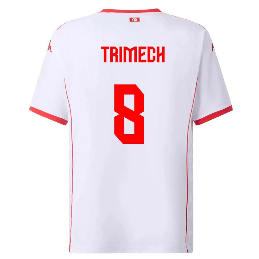 Danxen Women Tunisia Anas Trimech #8 White Red Away Jersey 26-28 T-Shirt