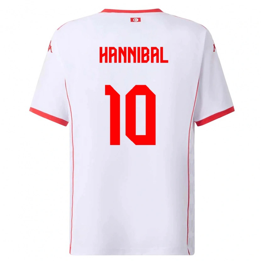 Danxen Women Tunisia Hannibal #10 White Red Away Jersey 26-28 T-Shirt