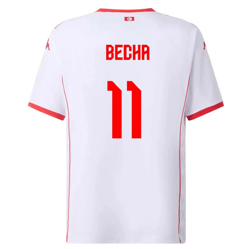 Danxen Women Tunisia Youssef Becha #11 White Red Away Jersey 26-28 T-Shirt