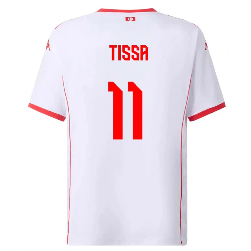 Danxen Women Tunisia Wassim Tissa #11 White Red Away Jersey 26-28 T-Shirt