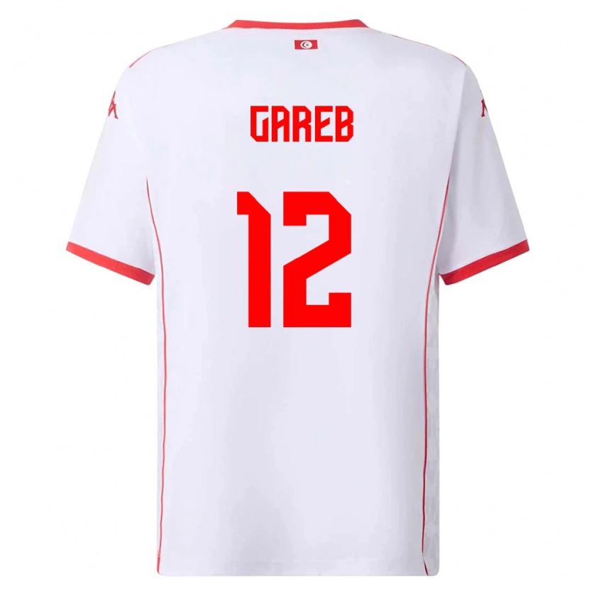 Danxen Women Tunisia Adem Gareb #12 White Red Away Jersey 26-28 T-Shirt