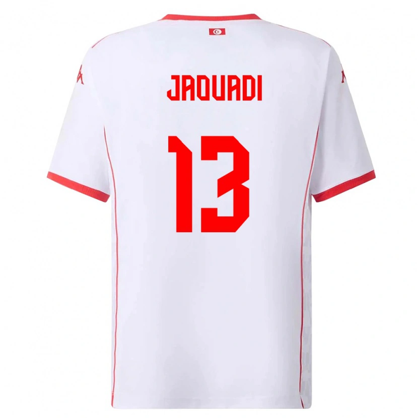 Danxen Women Tunisia Assim Jaouadi #13 White Red Away Jersey 26-28 T-Shirt