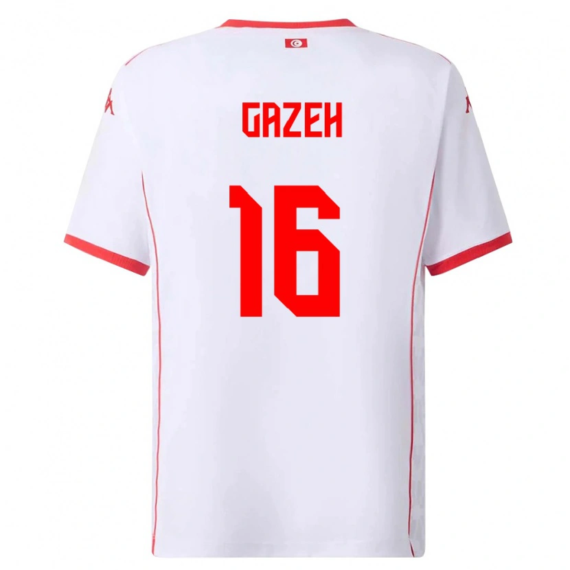 Danxen Women Tunisia Raed Gazeh #16 White Red Away Jersey 26-28 T-Shirt