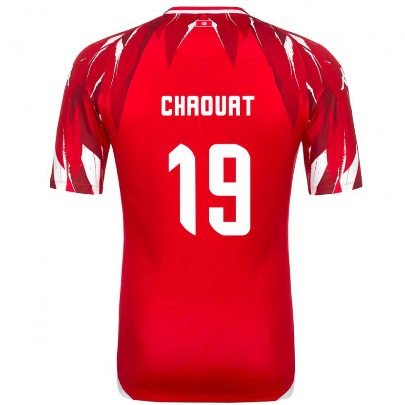 Danxen Women Tunisia Firas Chaouat #19 Red White Away Jersey 26-28 T-Shirt