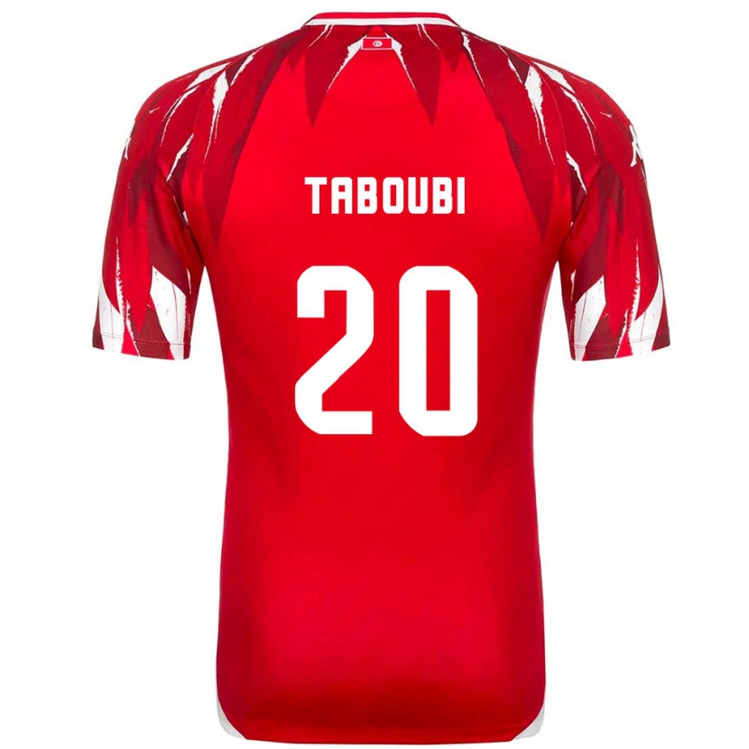 Danxen Women Tunisia Ayhem Taboubi #20 Red White Away Jersey 26-28 T-Shirt