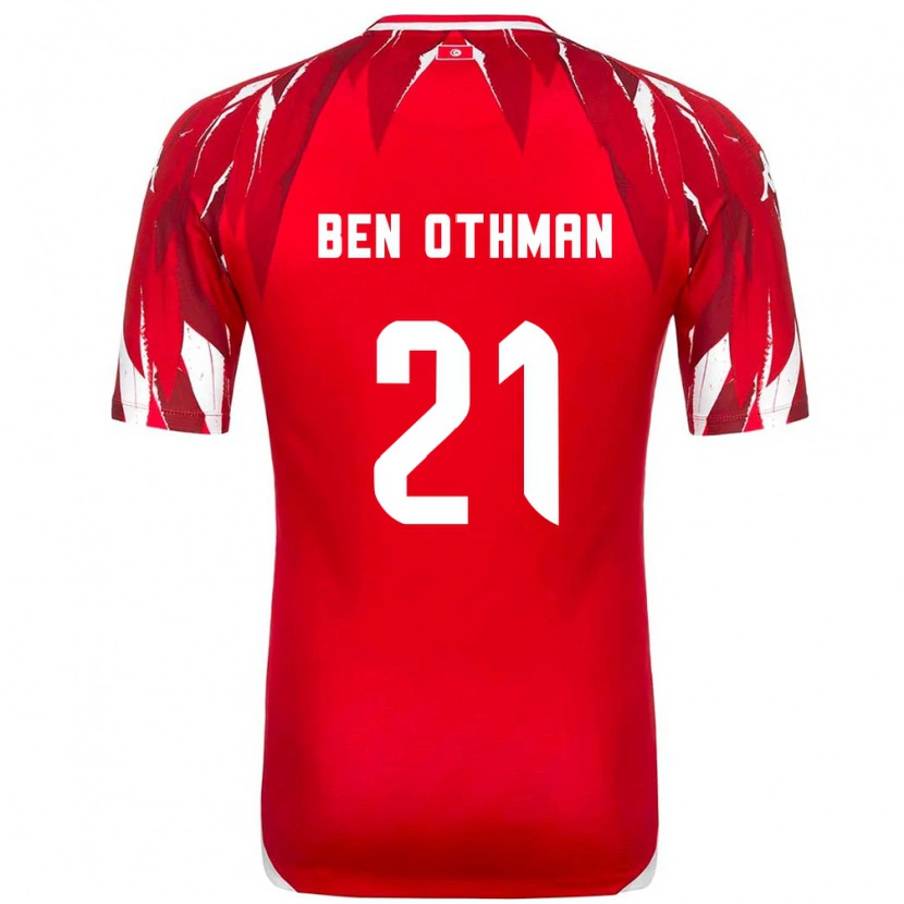 Danxen Women Tunisia Khairi Ben Othman #21 Red White Away Jersey 26-28 T-Shirt